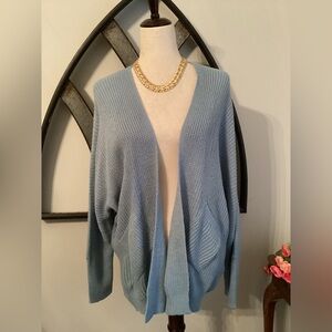 FASHION NOVA Blue Acrylic Knit Dolman Sleeve Roomy Cardigan